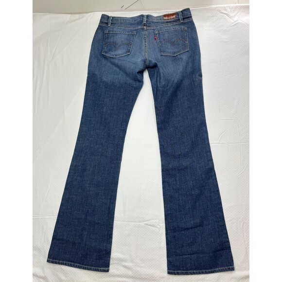 Levi's Women Capital E Low Rise Boot Cut Slim Fit Swank Jeans Sz 30 Blue Vintage - Picture 2 of 13